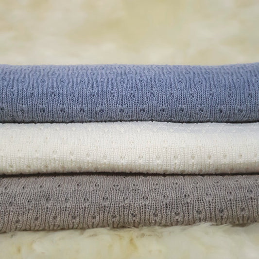 Merino Eyelet Blanket