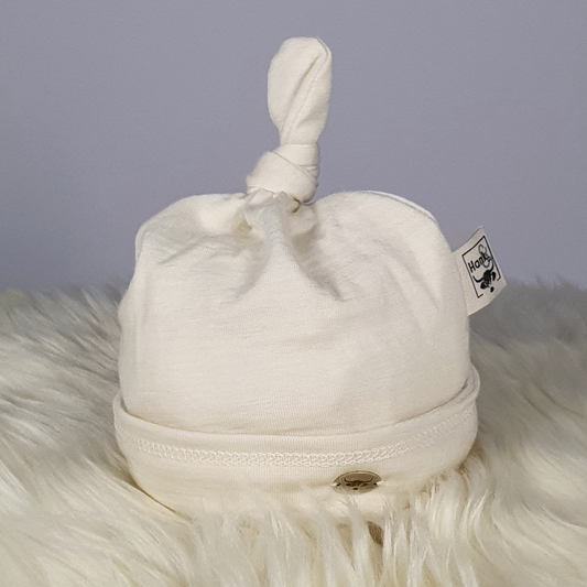 Merino Top Knot Hat - Single Colour