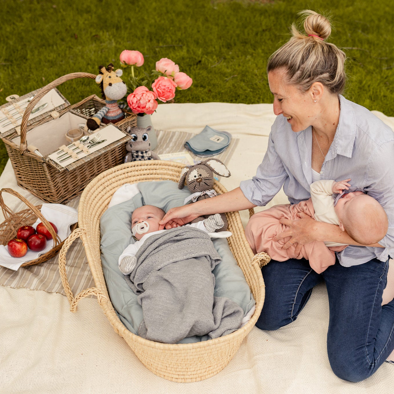 Double layered Merino Blankets - Bassinet Size