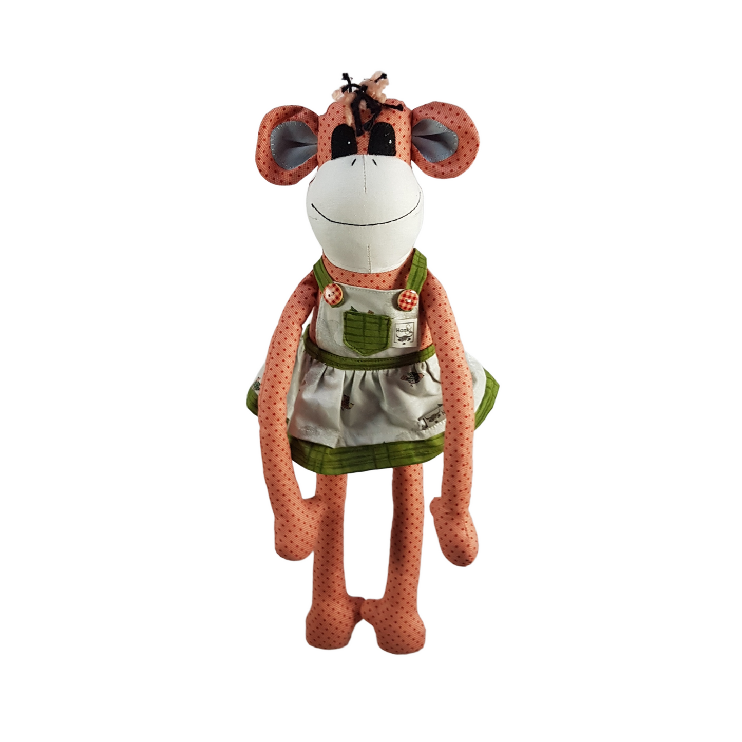 Children's Baby Carrier with Monkey - Fox Orange & Denim