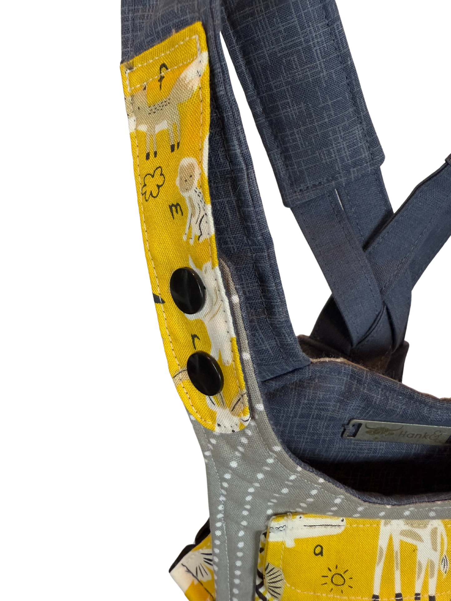 Children's Baby Carrier with Monkey - Yellow & Grey