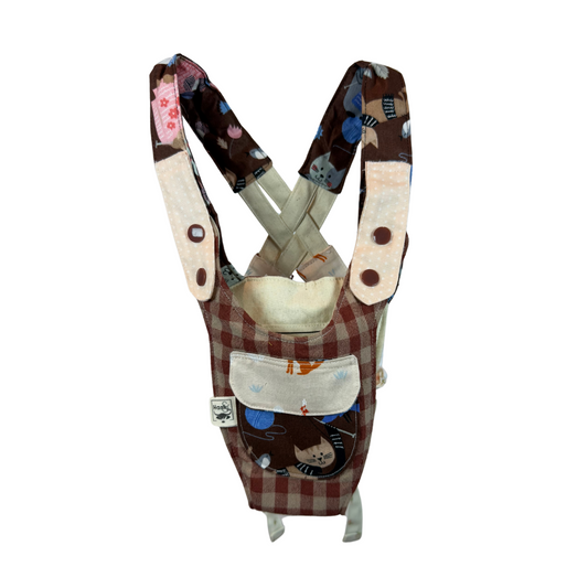 Children's Baby Carrier - One-off Cat & Gingham