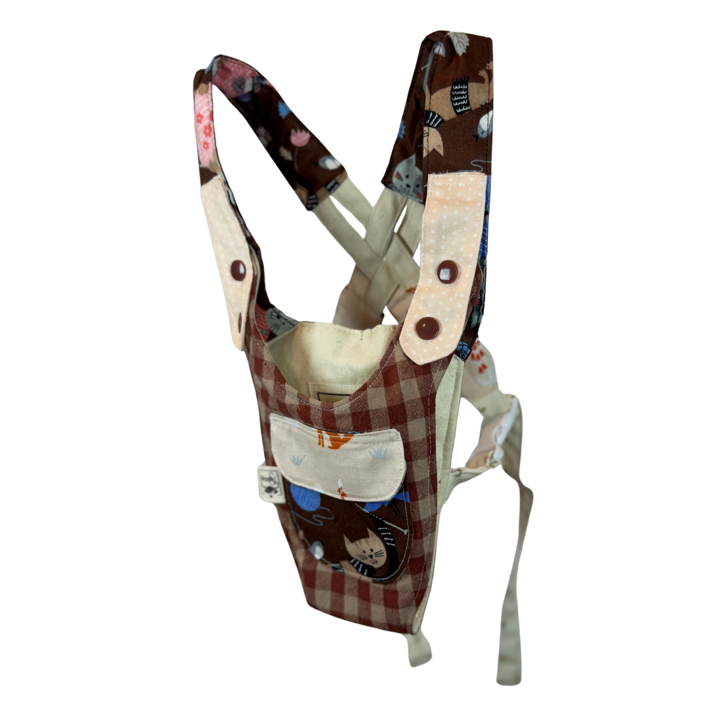 Children's Baby Carrier - One-off Cat & Gingham