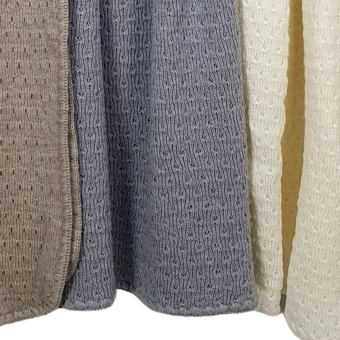 Merino Eyelet Blanket