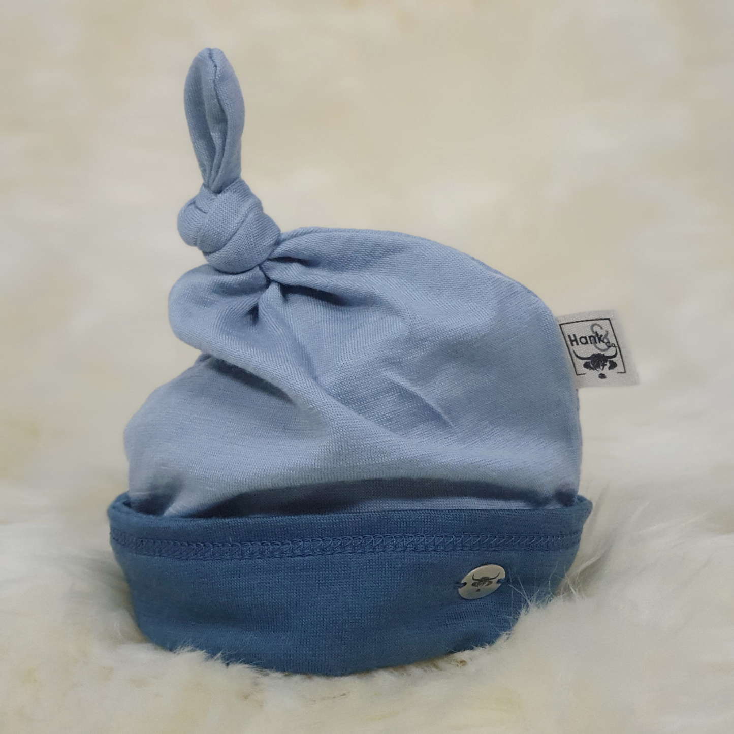 Merino Top Knot Hat - Dual Colour