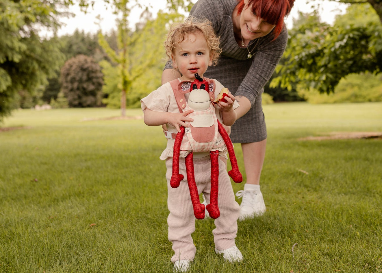 Children's Baby Carrier - Pink Gingham